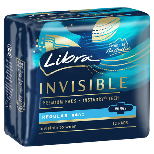 Libra Pads Invisible Body Fit with Wings Regular 12 - Cutprice Online