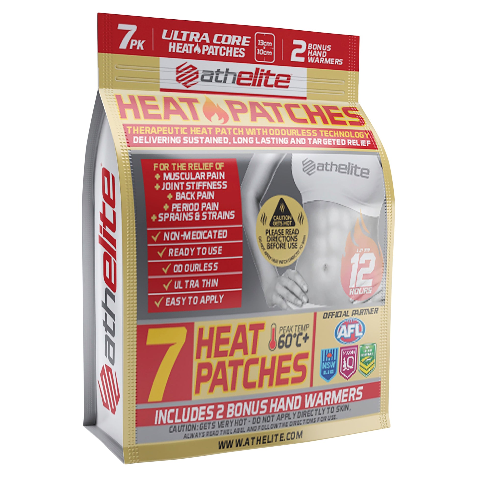 Athelite Heat Patches Regular 7 Pack - Cutprice Online