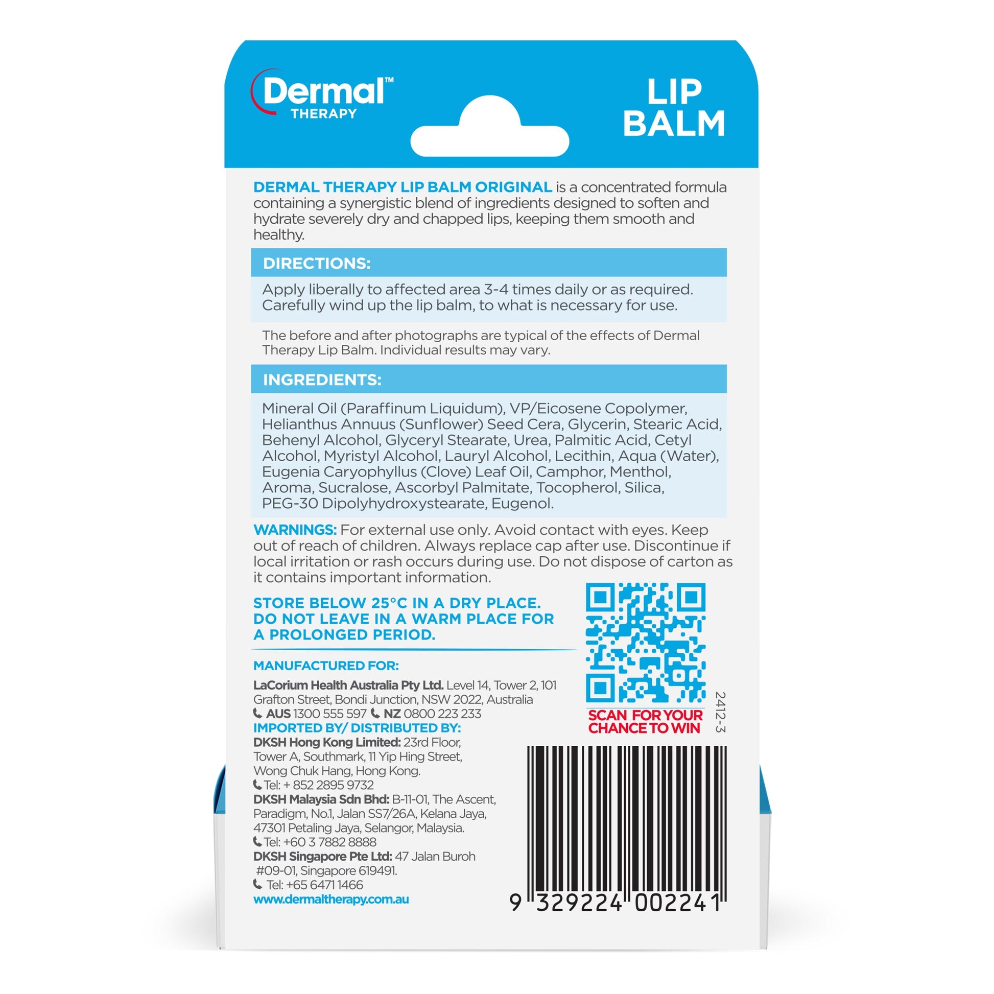 Dermal Therapy Lip Balm Stick 4.8g - Cutprice Online