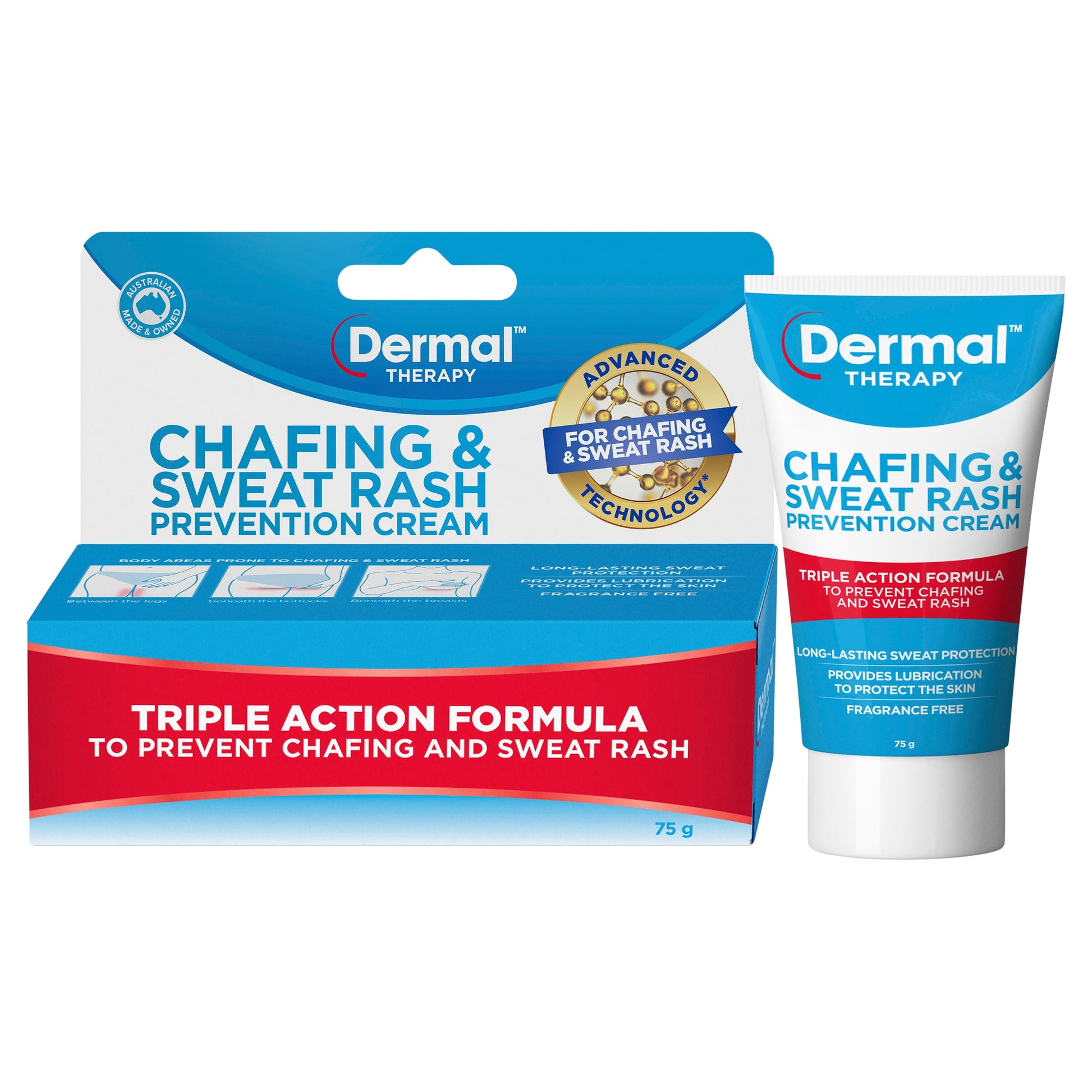 Dermal Therapy Chafing & Sweat Rash Cream 75g - Cutprice Online