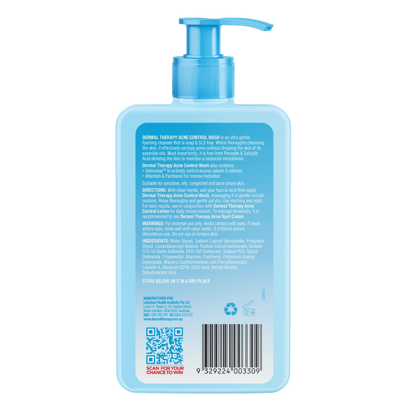 Dermal Therapy Acne Control Wash 175ml - Cutprice Online