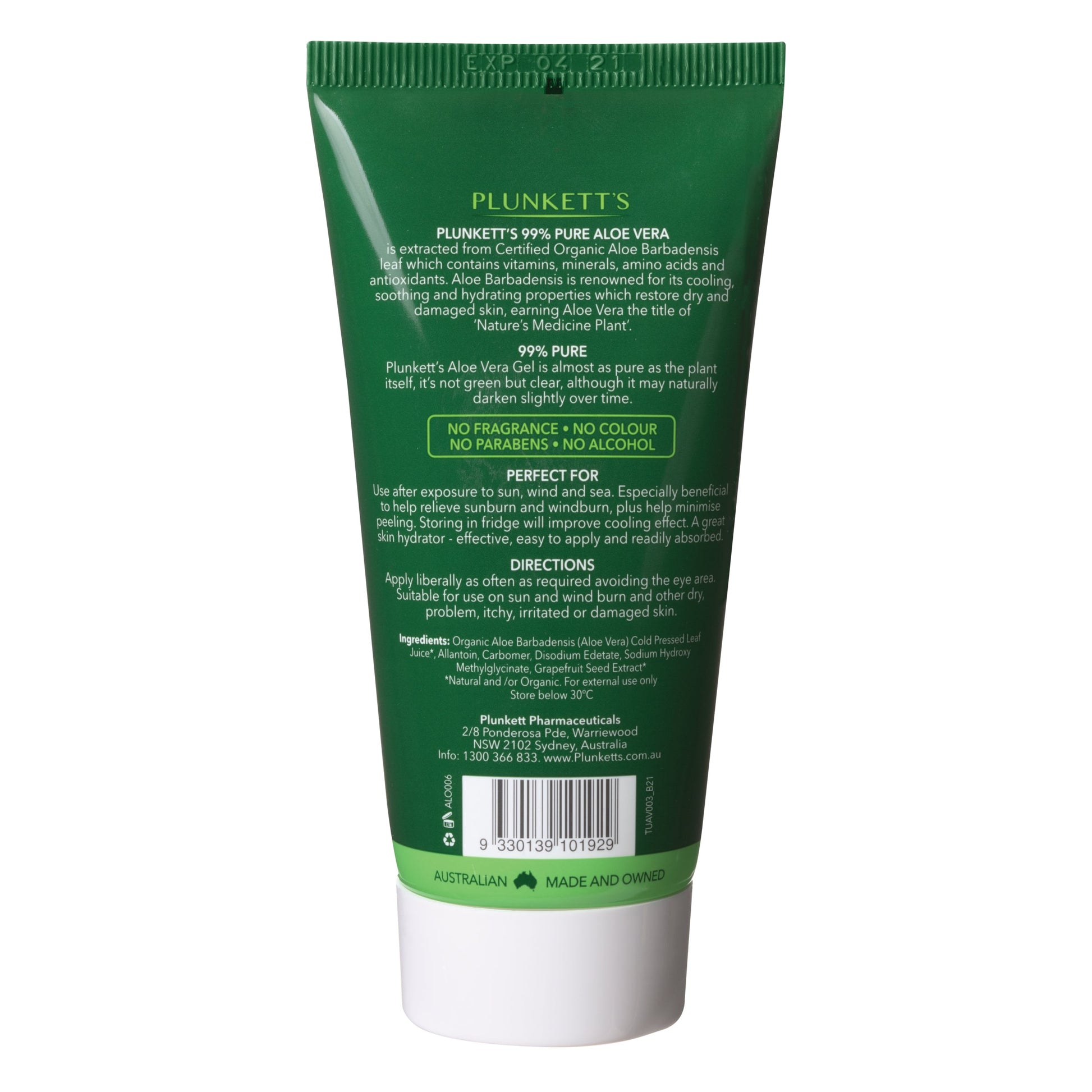 Plunkett's 99% Pure Aloe Vera Cooling Gel - 150g - Cutprice Online