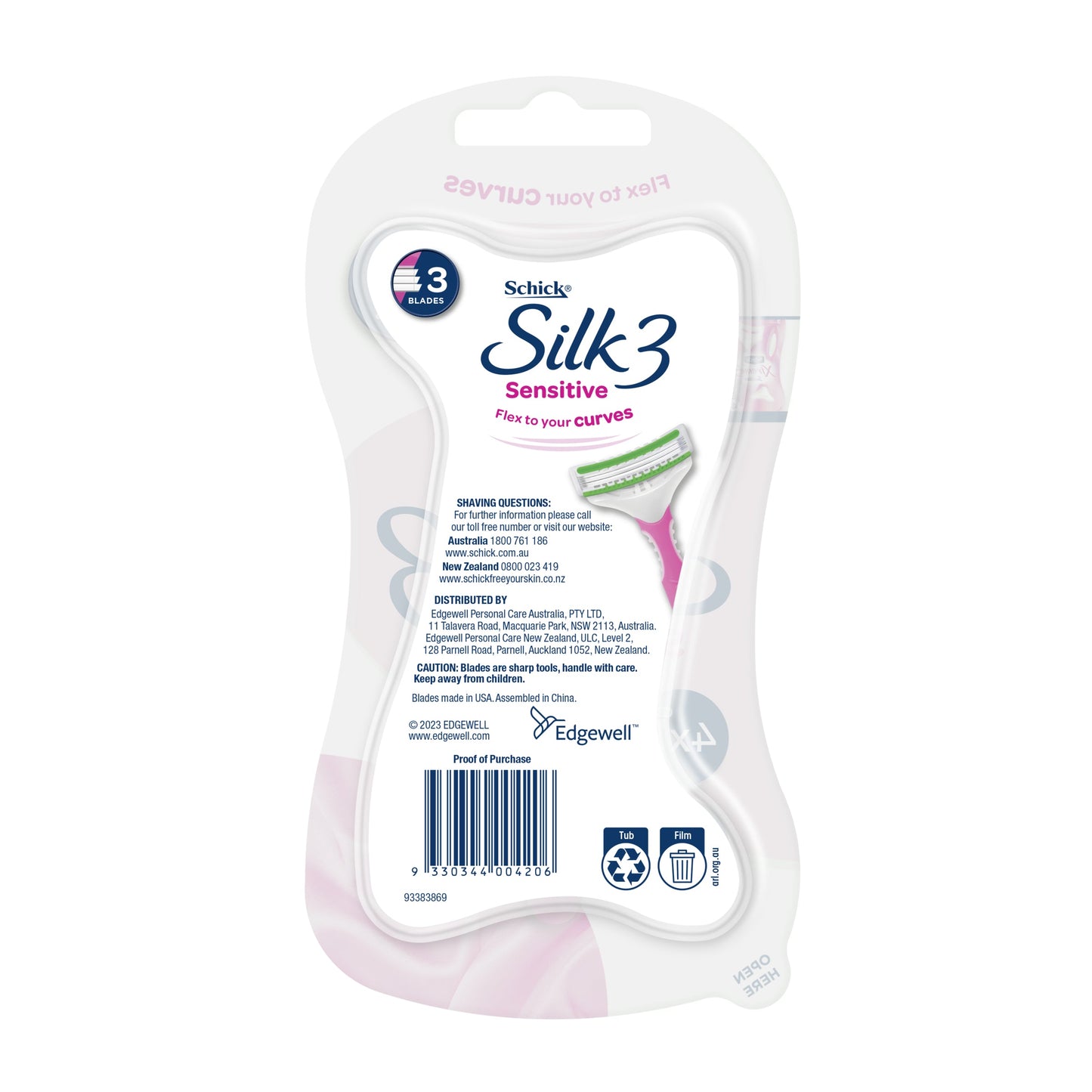 Schick Extreme 3 Womens Sensitive Disposable Razor 4PK - Cutprice Online