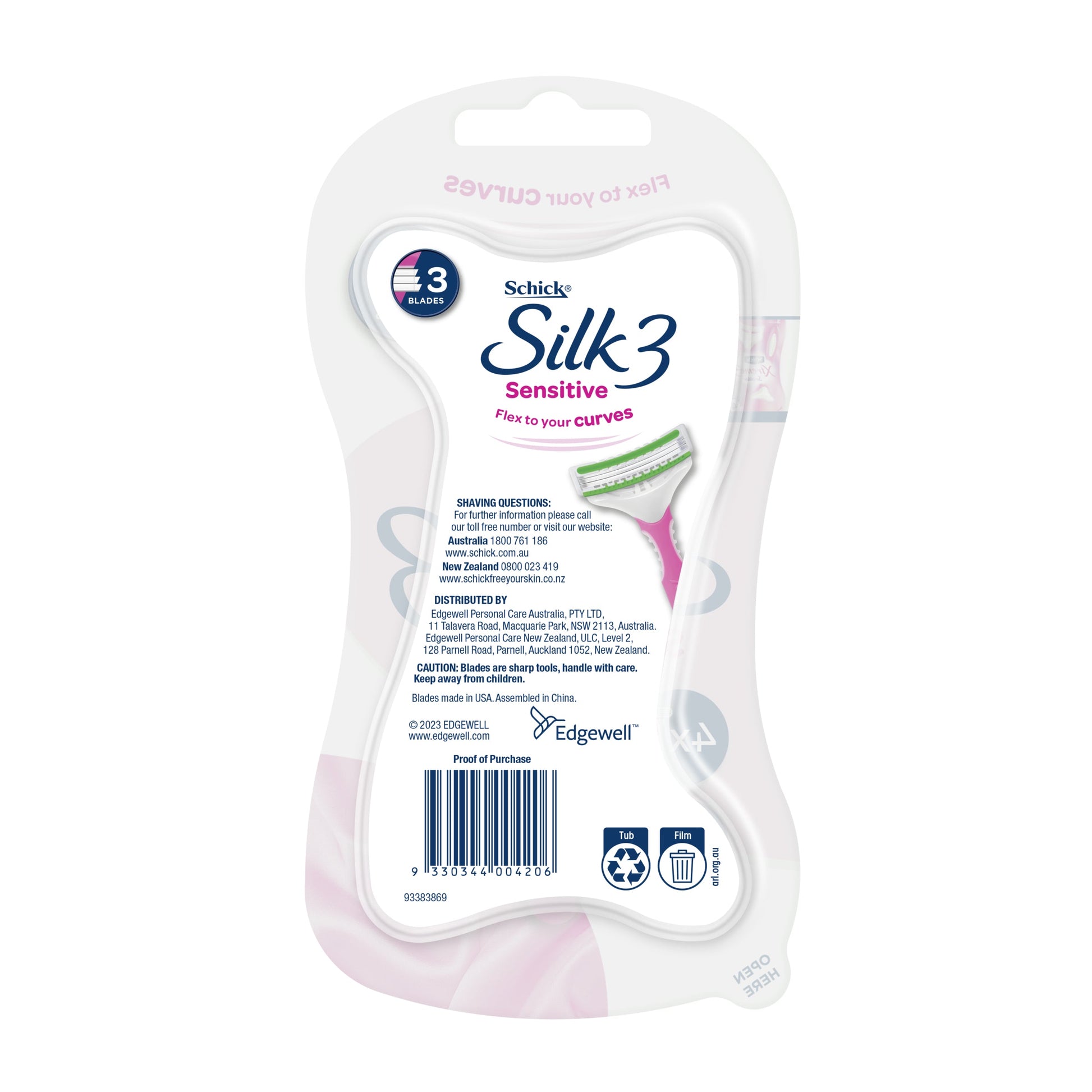 Schick Extreme 3 Womens Sensitive Disposable Razor 4PK - Cutprice Online