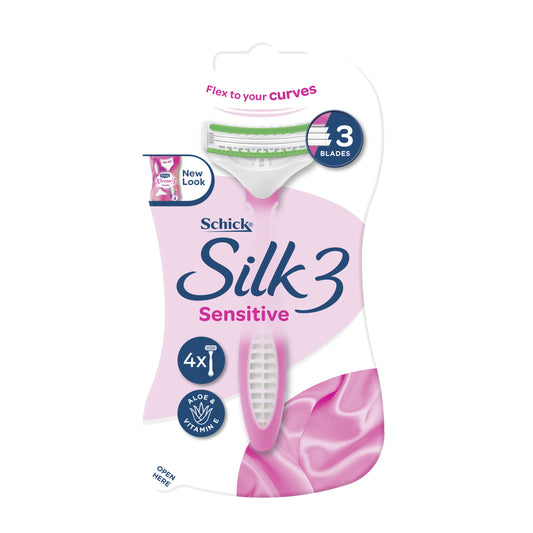 Schick Extreme 3 Womens Sensitive Disposable Razor 4PK - Cutprice Online