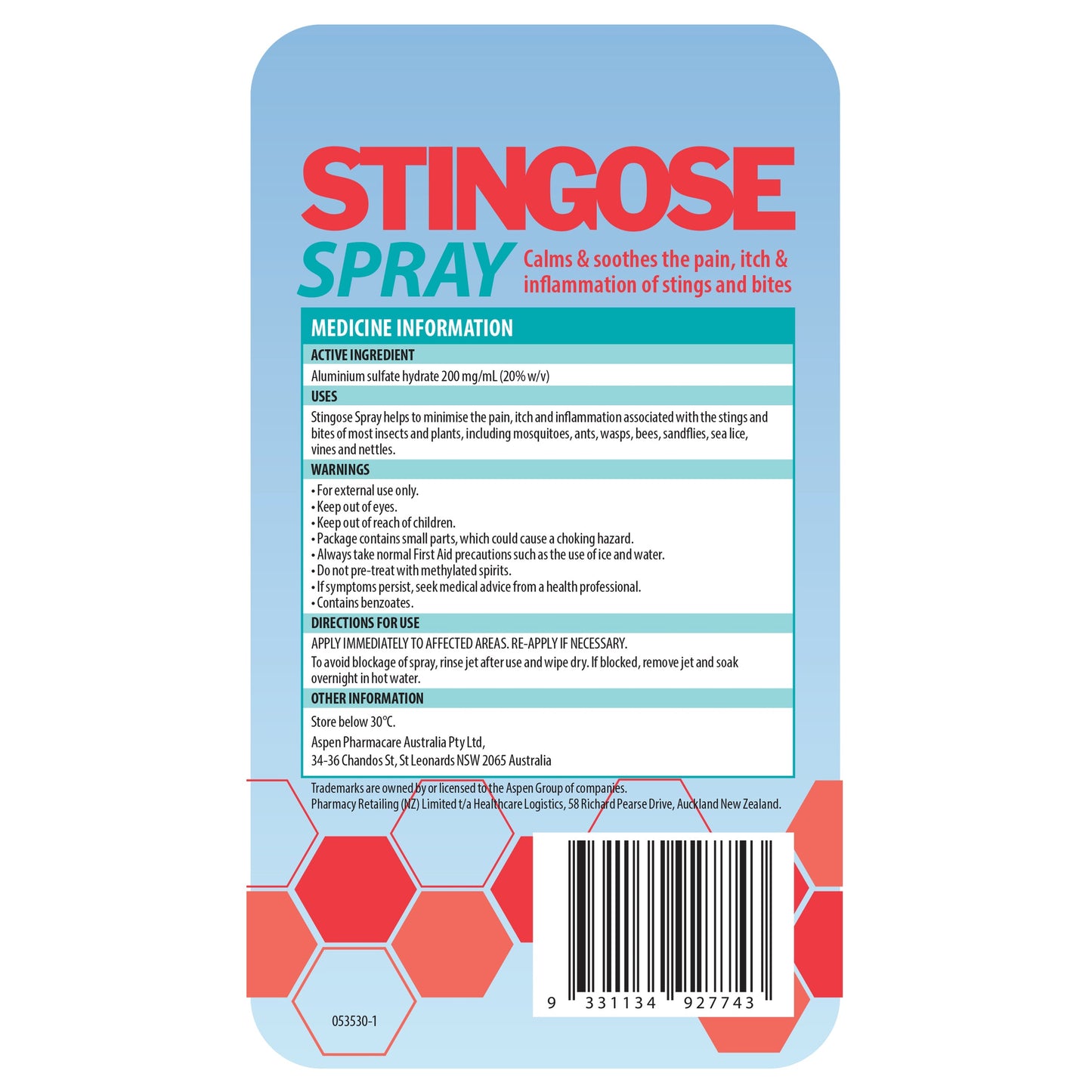 Stingose Spray 25ml - Cutprice Online