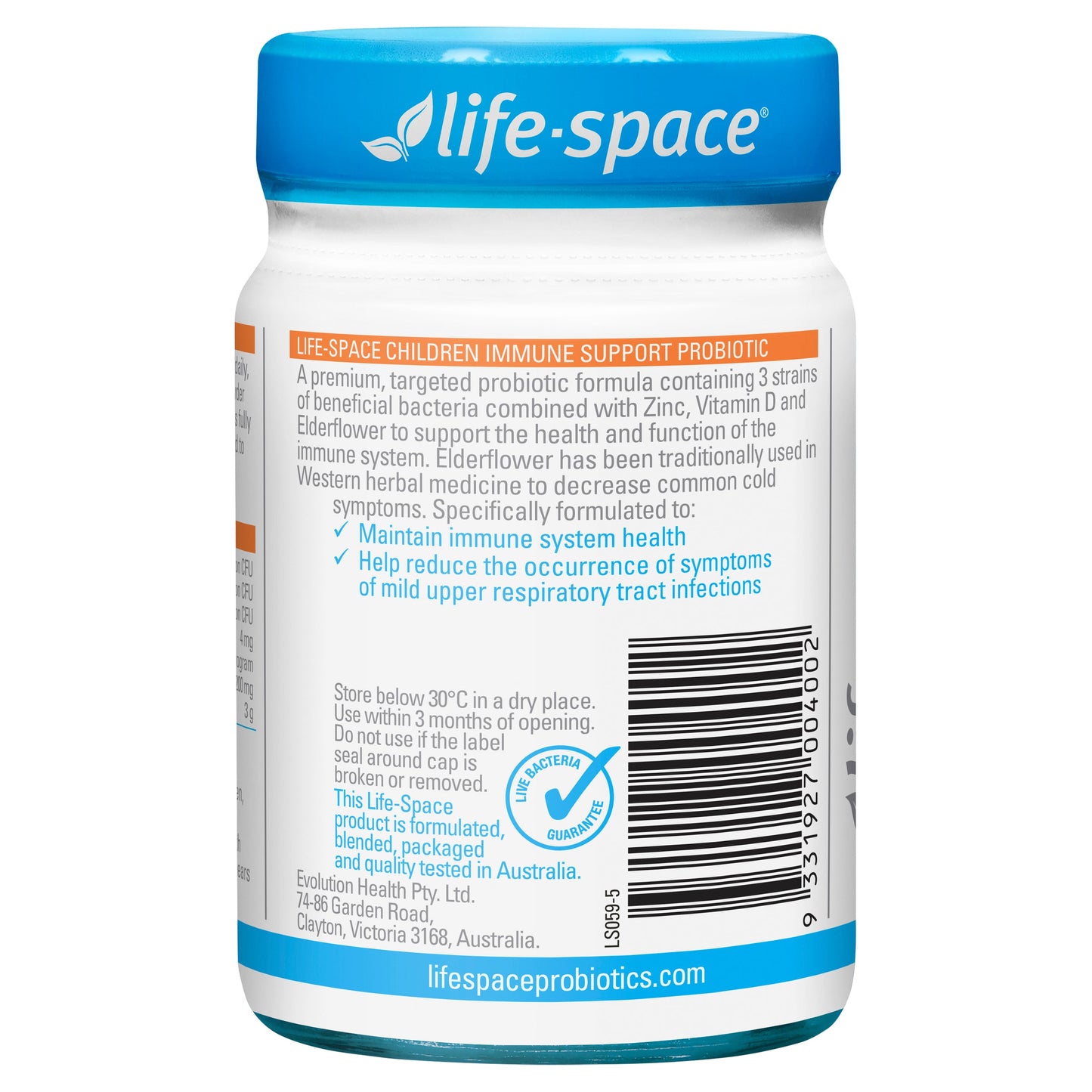 Life Space Childrens 3-12 years Immune Support Probiotic 60g - Cutprice Online
