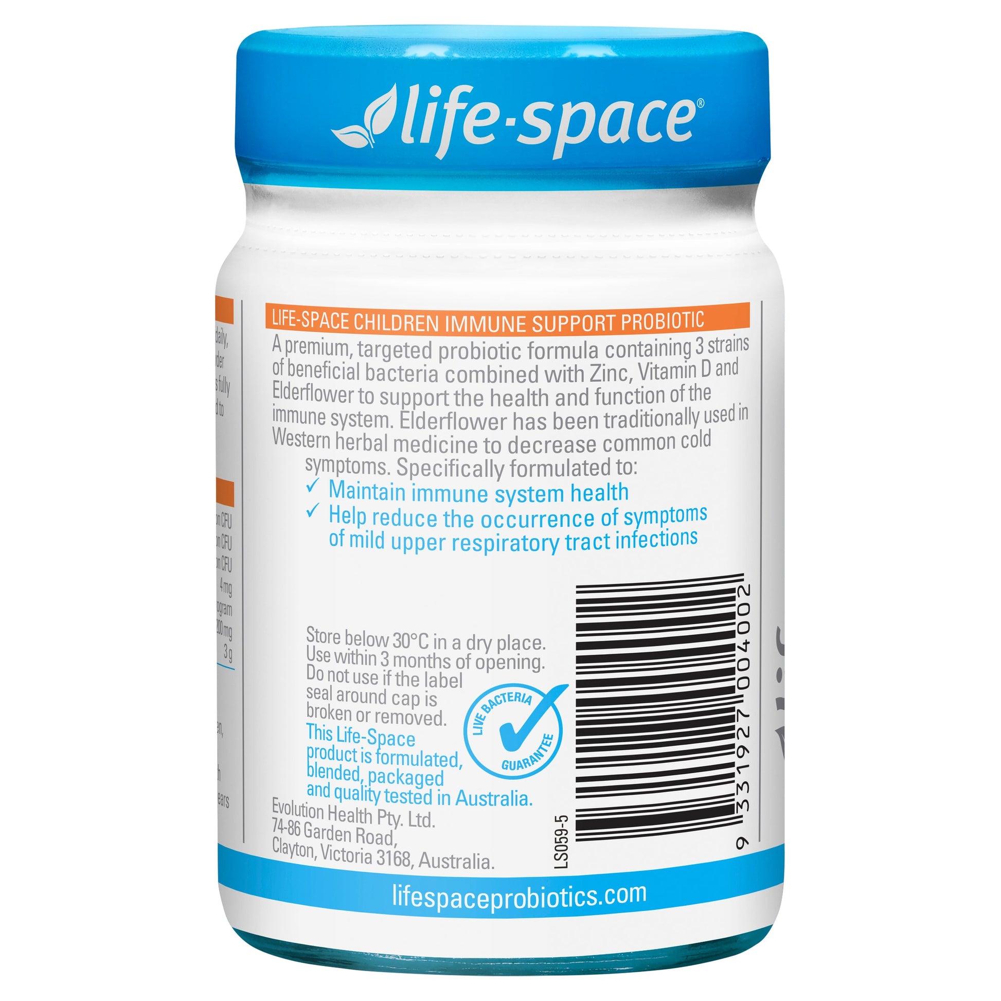 Life Space Childrens 3-12 years Immune Support Probiotic 60g - Cutprice Online
