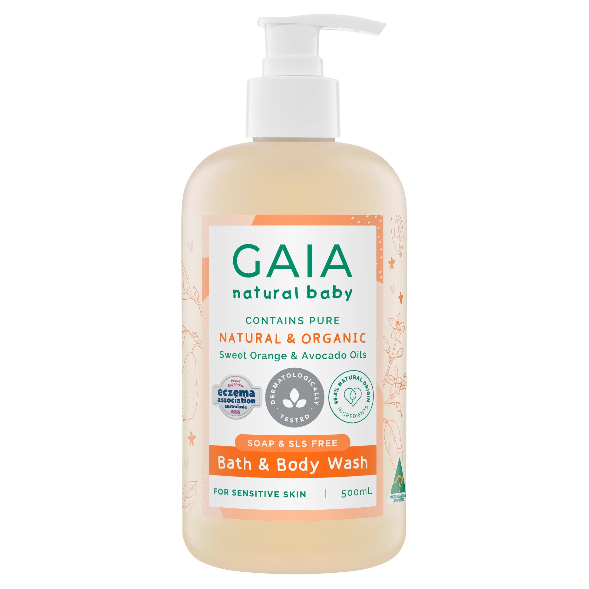 GAIA Baby Bath & Body Wash 500ml - Cutprice Online