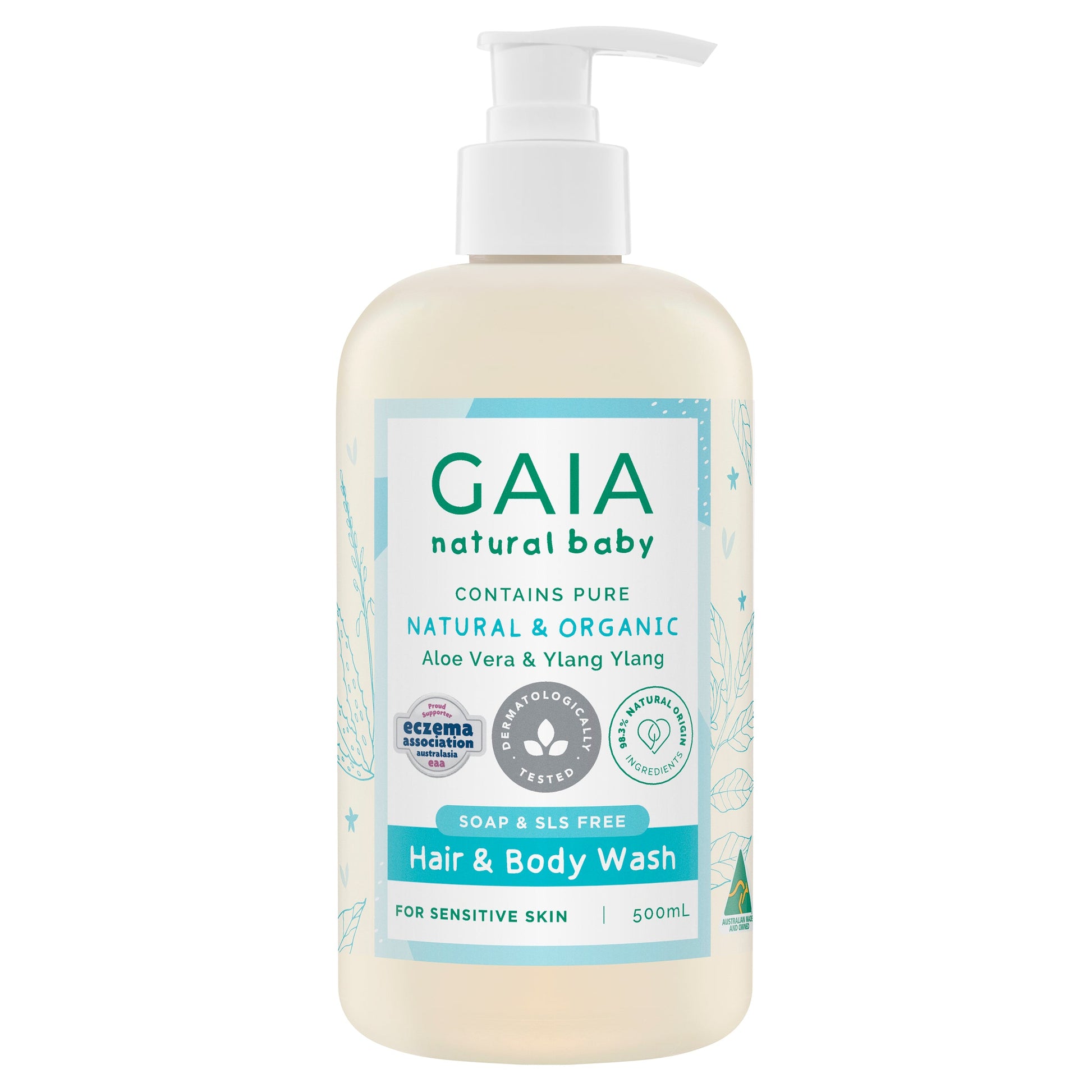 GAIA Natural Baby Hair & Body Wash 500ml - Cutprice Online