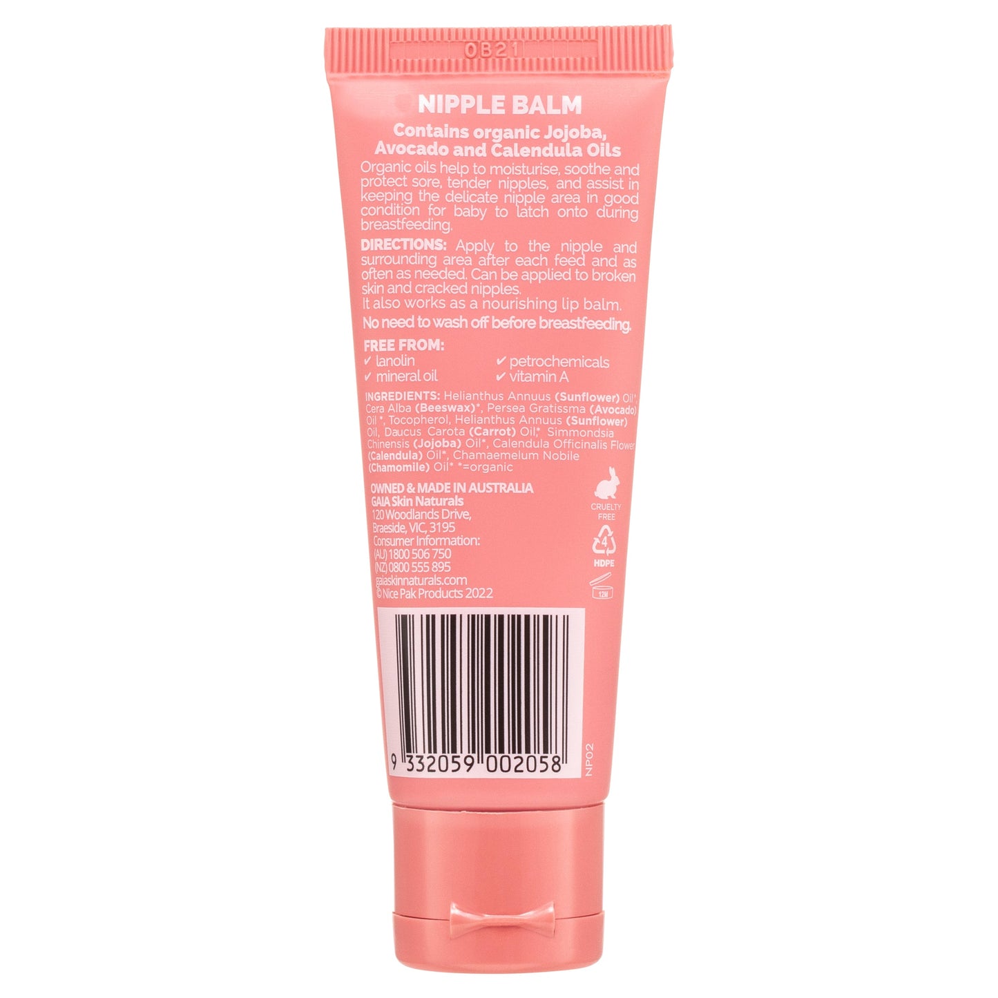 GAIA Pure Pregnancy Nipple Balm 40ML - Cutprice Online