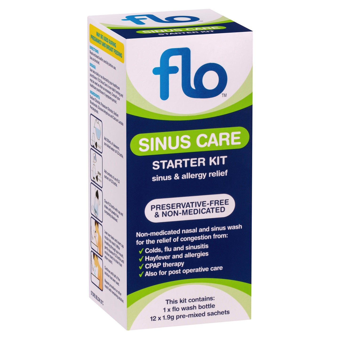FLO Sinus Care Starter Kit 12 Sachets - Cutprice Online
