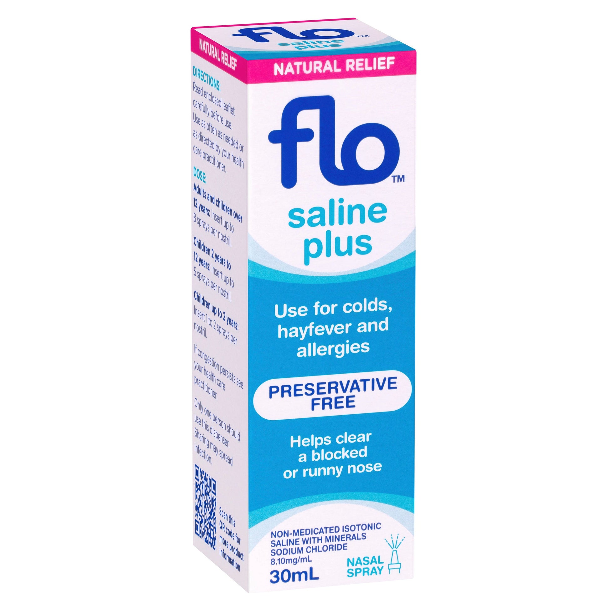 FLO Saline + Plus Nasal Spray 30ml - Cutprice Online