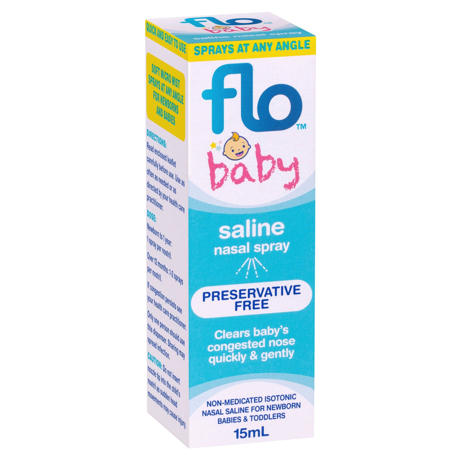 FLO Baby Saline Spray 15mL - Cutprice Online