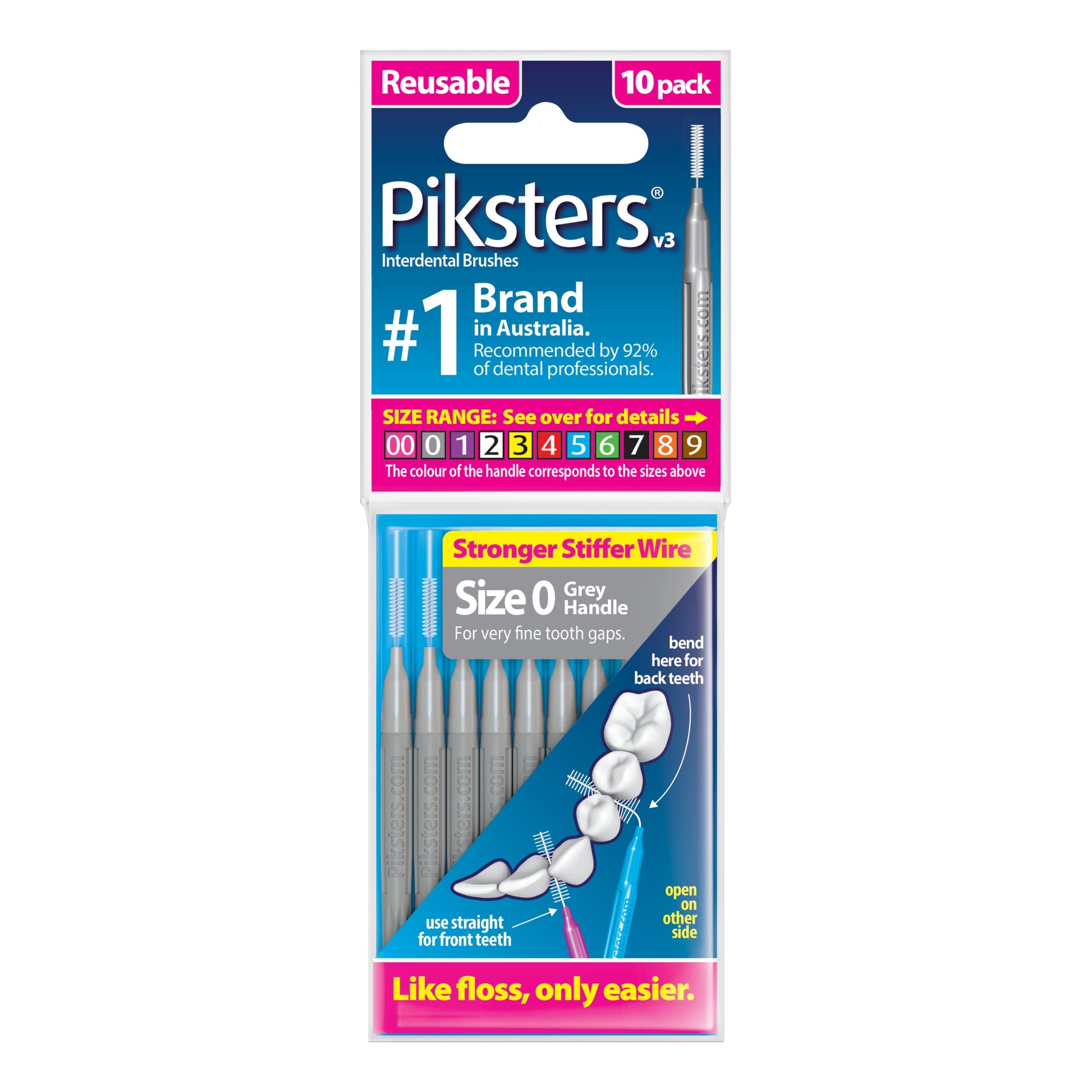 Piksters Size 0 (Grey) 10PK - Cutprice Online
