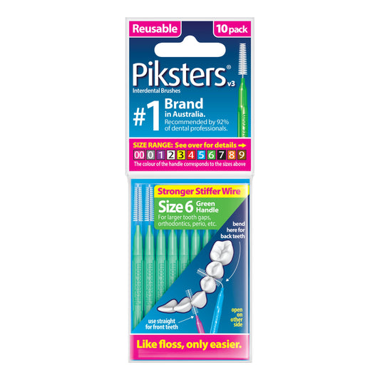 Piksters Inter-Dental Brush Size 6 - 10 Pack - Cutprice Online