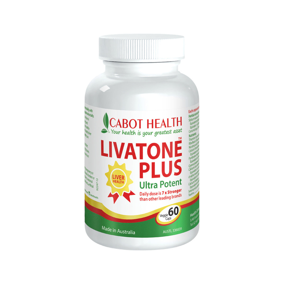 Cabot Health LivaTone Plus 60c - Cutprice Online