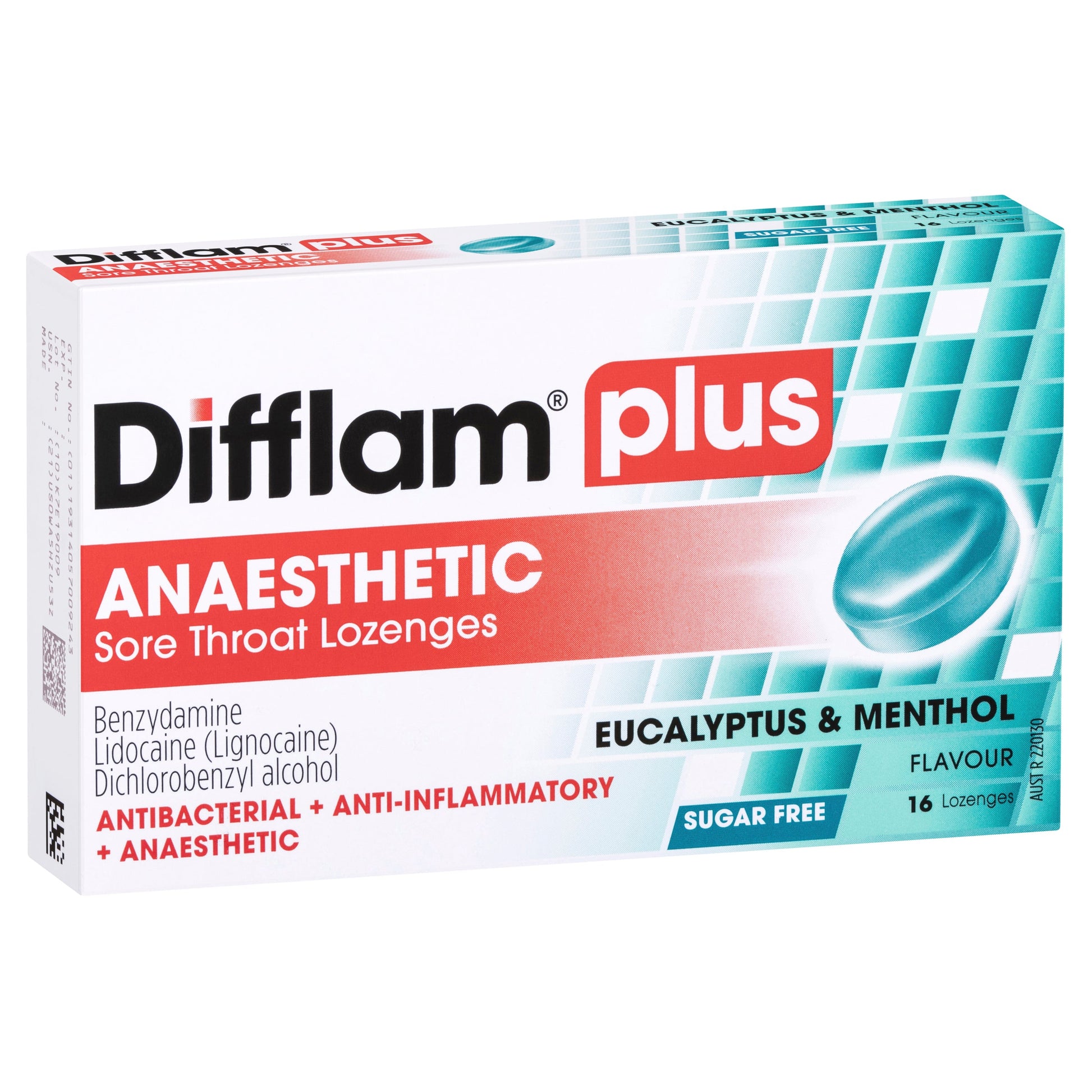 Difflam PLUS Menthol And Eucalyptus 16 Lozenges - Cutprice Online