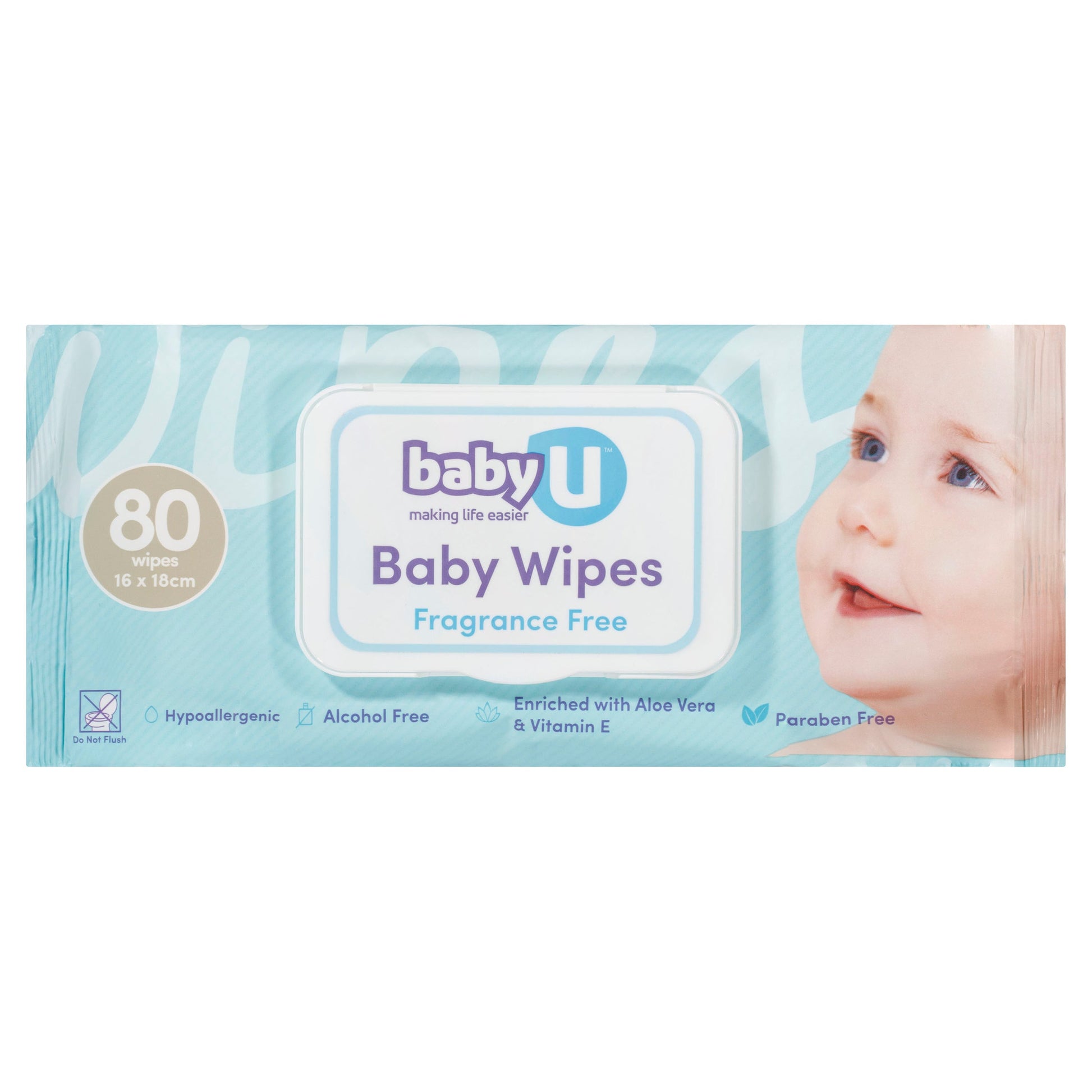 Baby U Baby Wipes Fragrance Free 80 - Cutprice Online