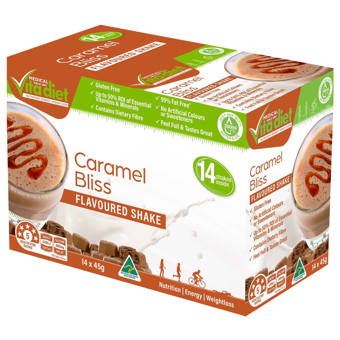 Vita Diet Caramel Bliss Smoothie Sachets 14 - Cutprice Online