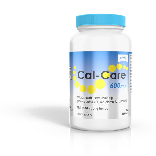 Cal-Care 600mg Calcium Suppiment 120 Tablets - Cutprice Online