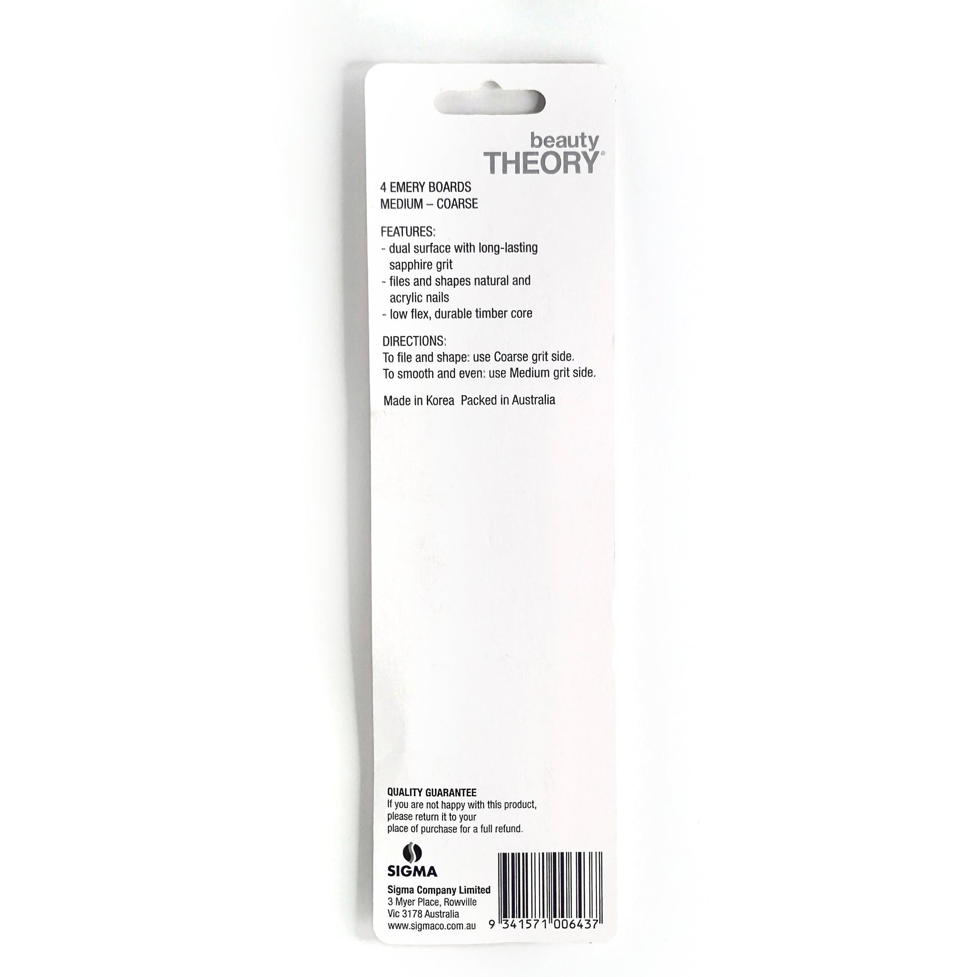 Beauty Theory Emery Boards 4 Pack - Cutprice Online