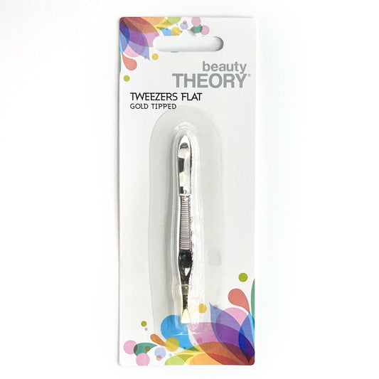 Beauty Theory Tweezers - Gold Tipped Flat - Cutprice Online