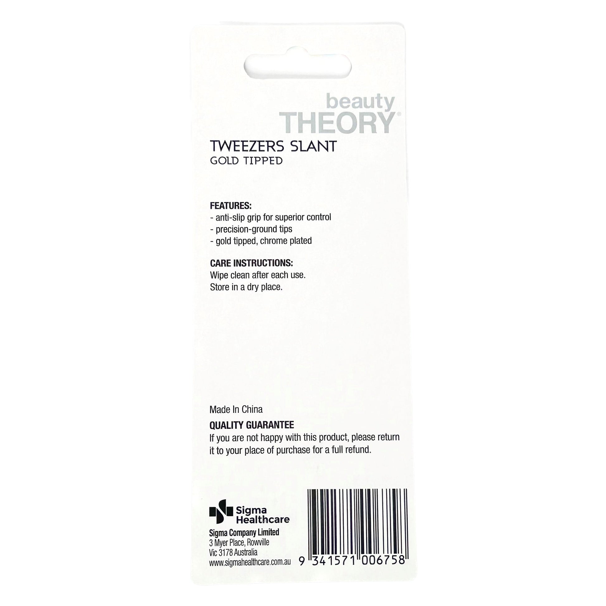 Beauty Theory Tweezers Gold Slant - Cutprice Online