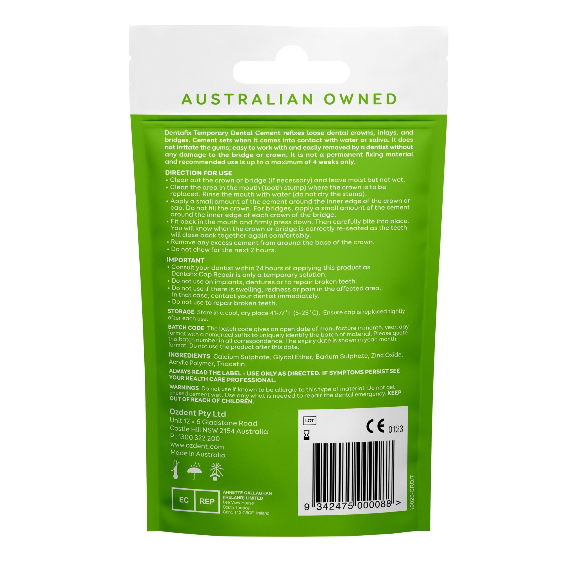 Dentafix Temporary  Repair Loose Cap Fast - Cutprice Online