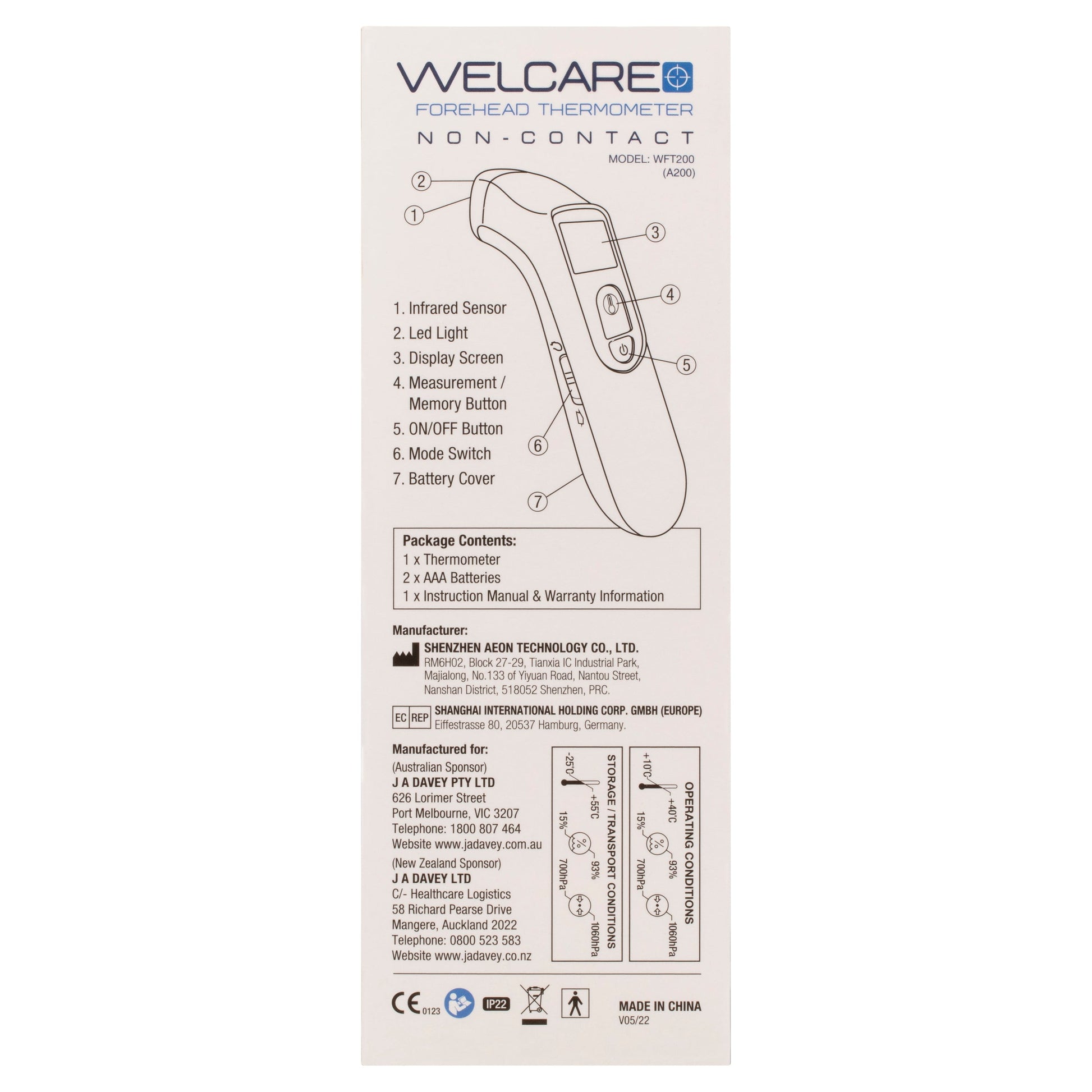 Welcare FOREHEAD 2IN1 Digital Thermometer WFT200 - Cutprice Online