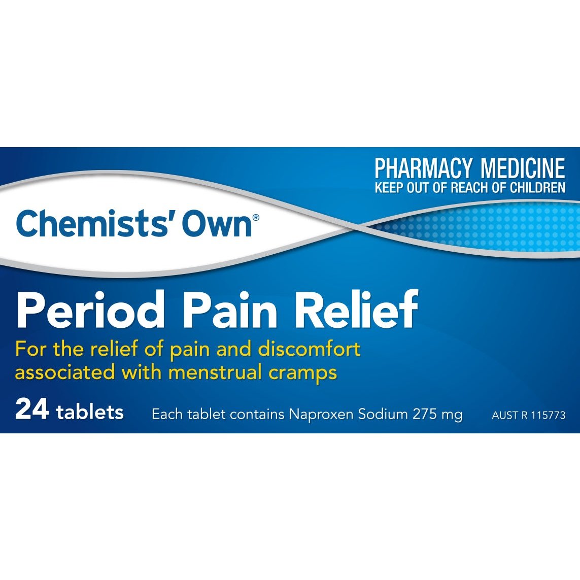 Chemists' Own Period Pain Relief 24 Tablets (Generic of Naprogesic) - Cutprice Online