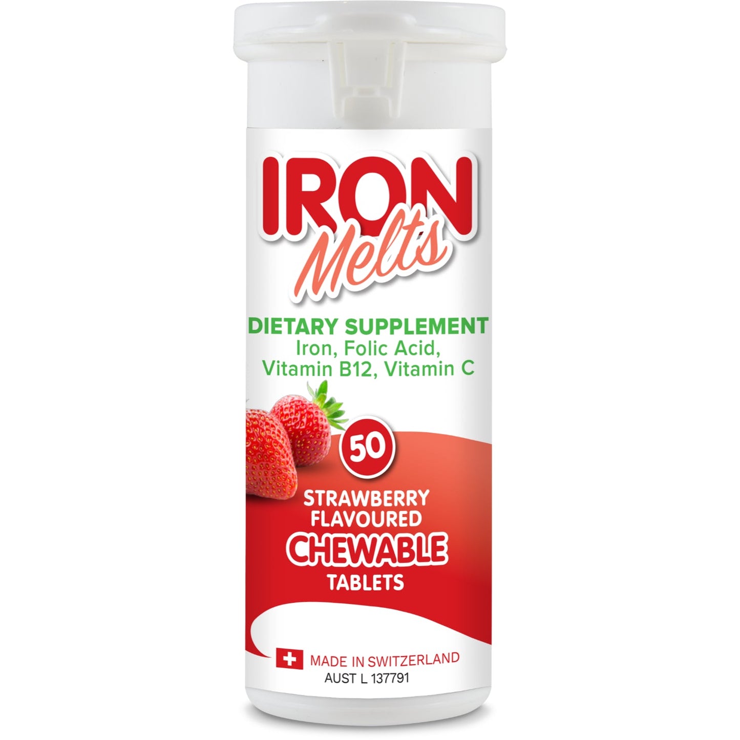 Iron Melts 50 Chewable Tablets - Cutprice Online