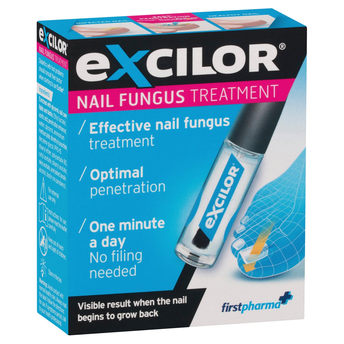 Excilor Nail Fungus Treatment Solution & Brush 3.3ml - Cutprice Online