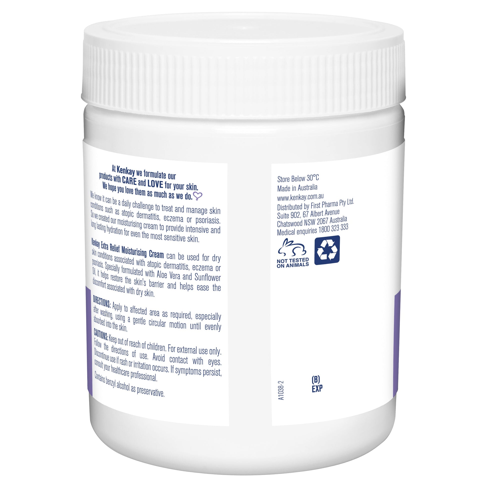 Kenkay Derma Extra Relief Moisturising Cream 500g Jar - Cutprice Online