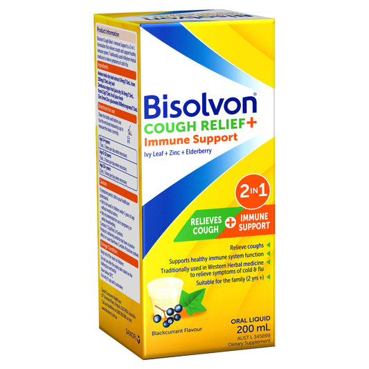 Bisolvon Cough Relief + Immune Support 200ml - Cutprice Online