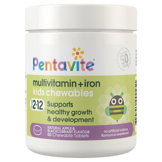 Pentavite Multivitamin + Iron Kids 60 Chewable Tablets - Cutprice Online