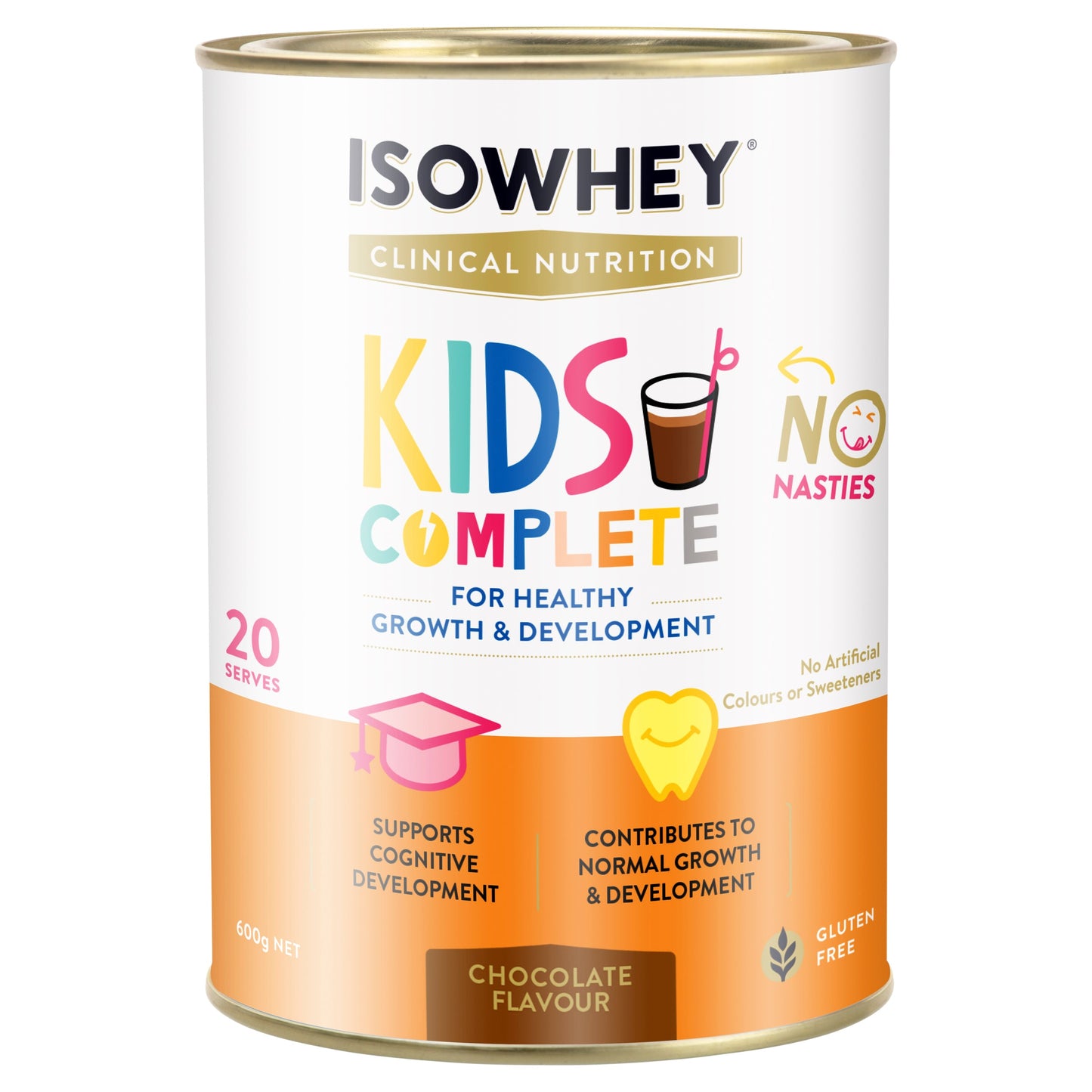 IsoWhey Clinical Nutrition Kids Complete Chocolate 600g - Cutprice Online