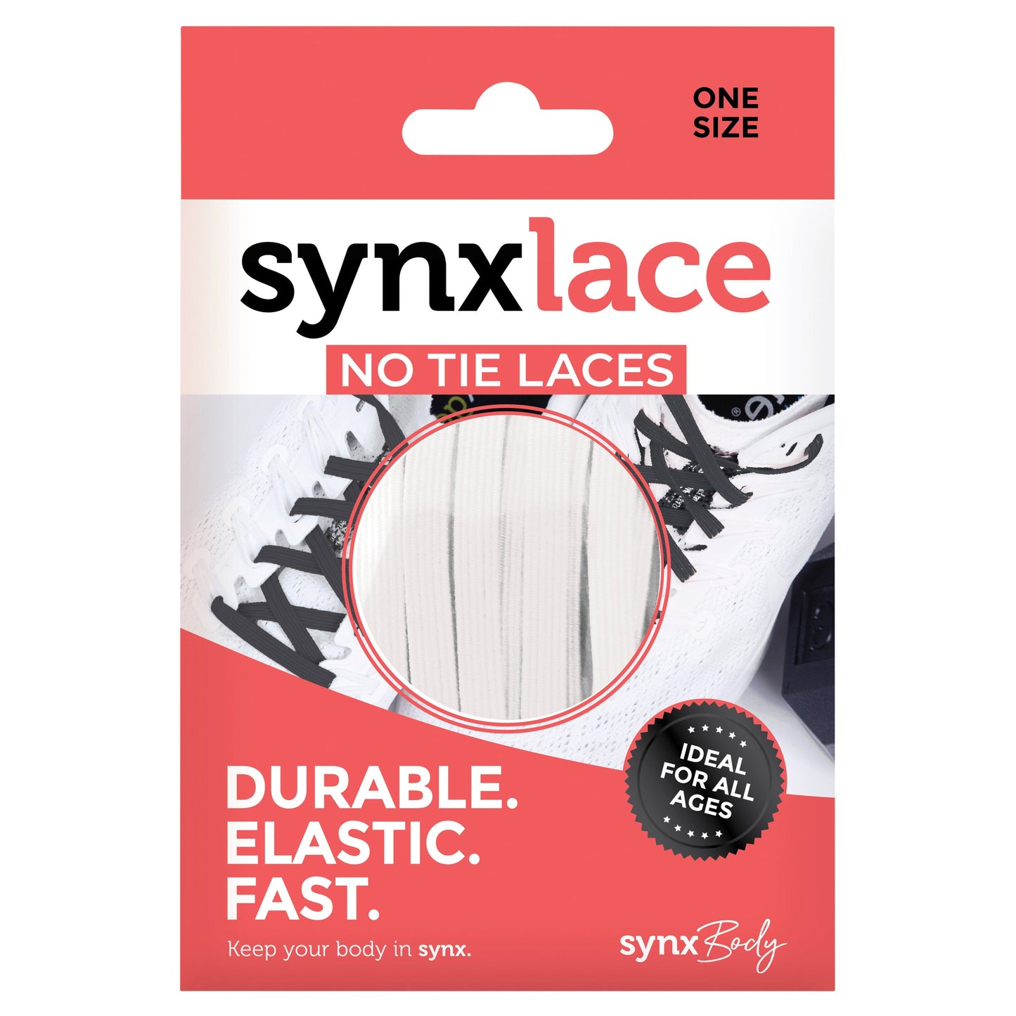 Synxlace No Tie Laces White - Cutprice Online