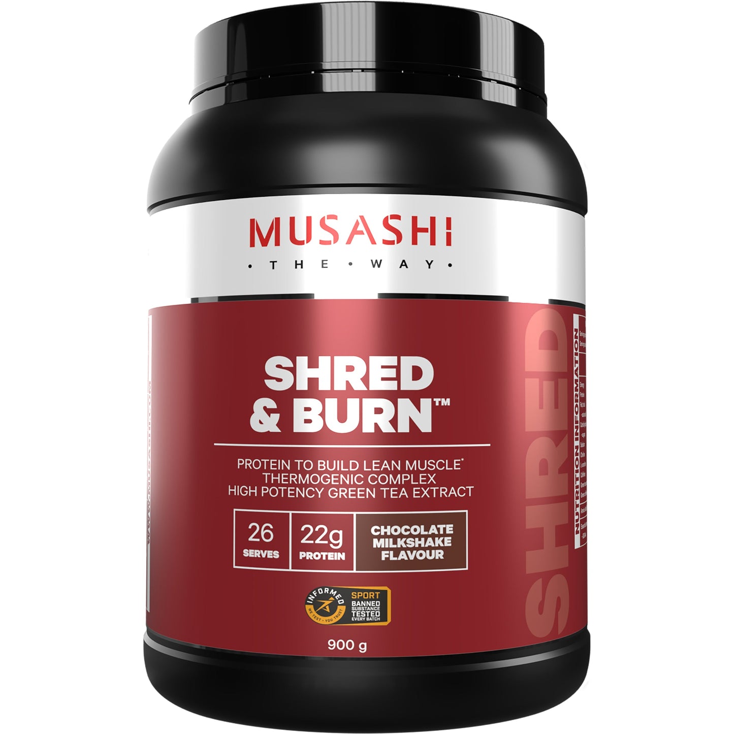 Musashi Shred And Burn Chocolate 900g - Cutprice Online