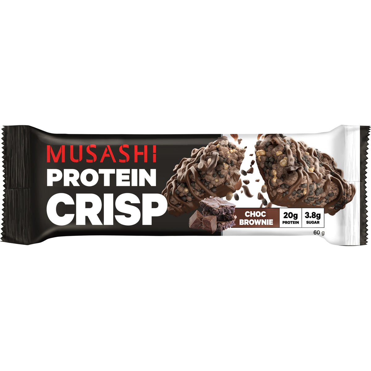 Musashi Protein Crisp Bar Choc Brownie 60g