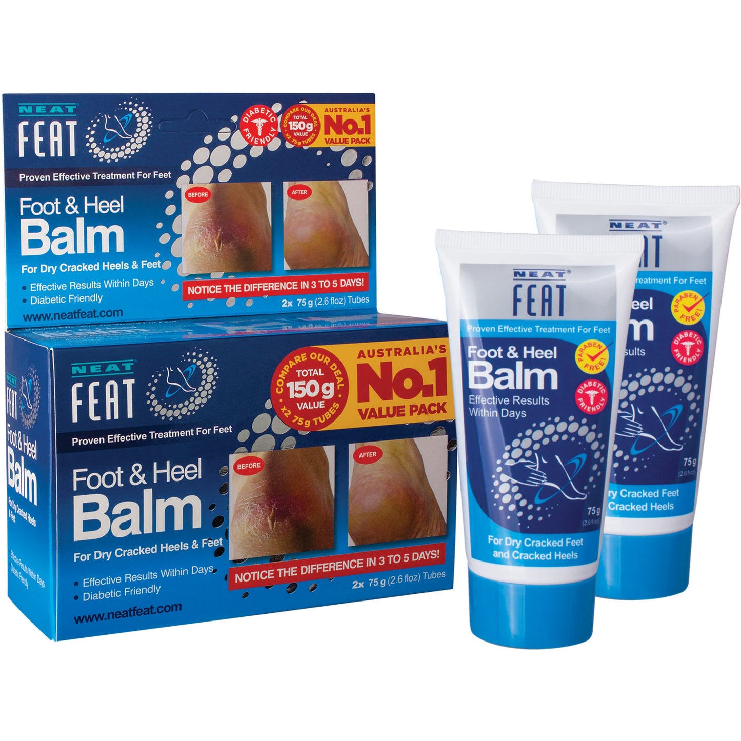 Neat Feat Heel Balm 2 for 1 - 75g - Cutprice Online