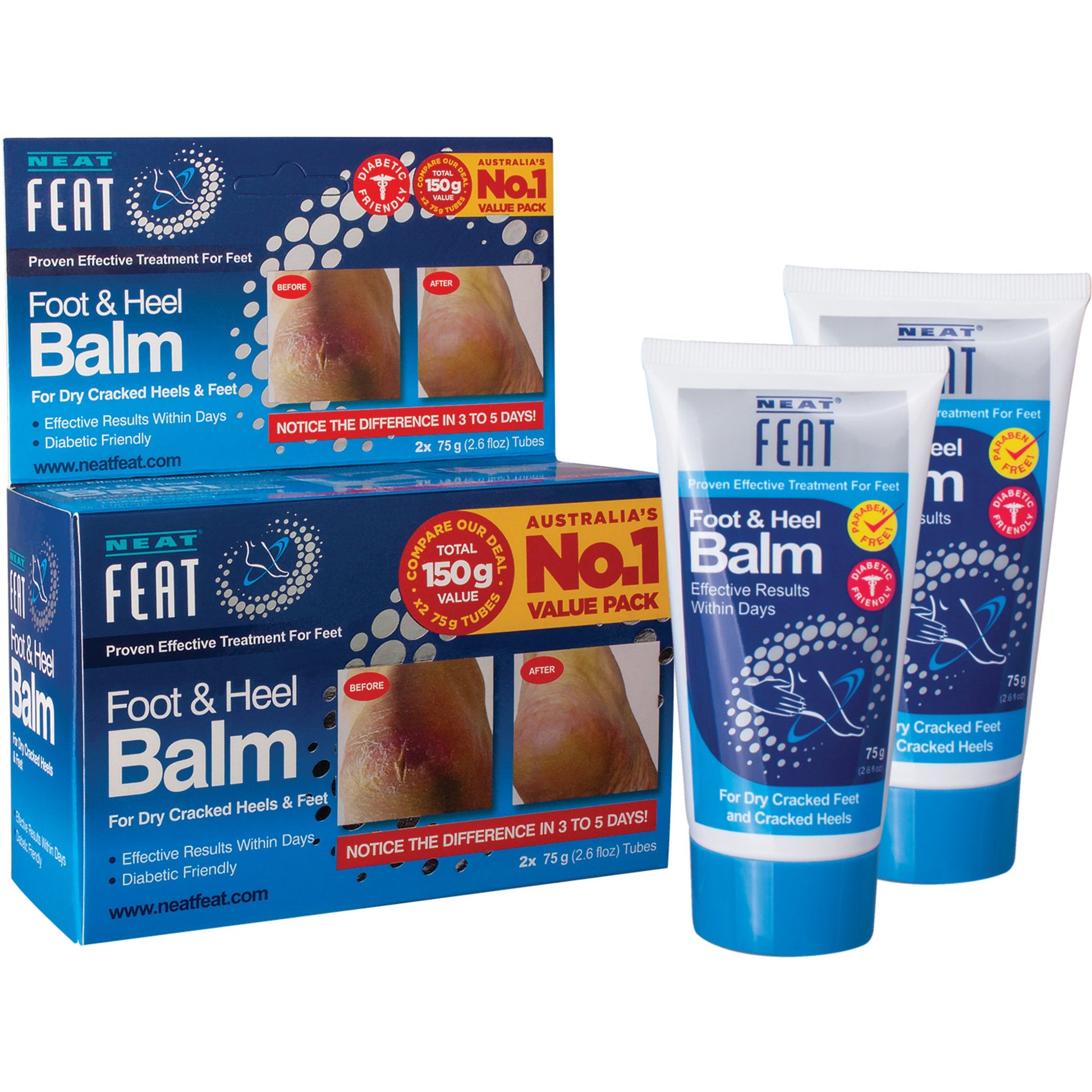 Neat Feat Heel Balm 2 for 1 - 75g - Cutprice Online