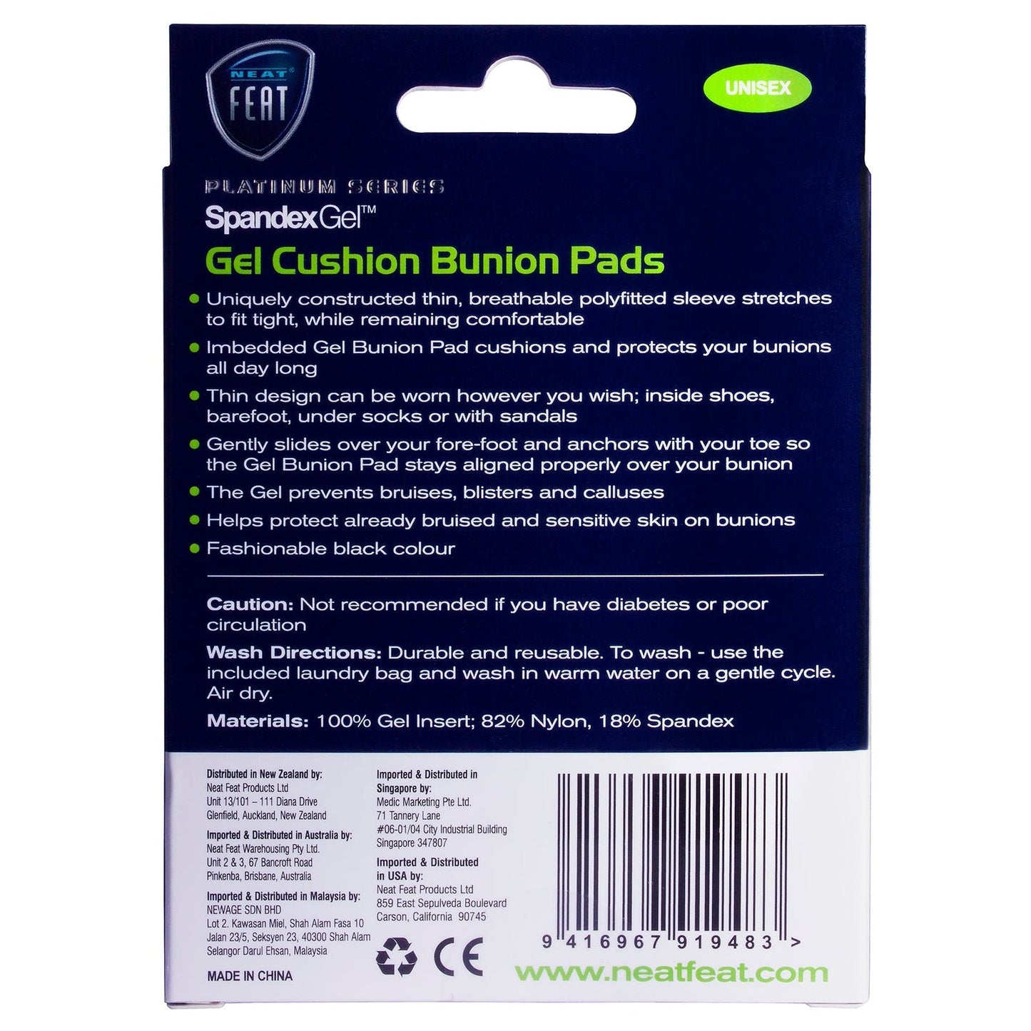 Neat Feat Spandex Gel Cushion Bunion Pads Medium - Cutprice Online