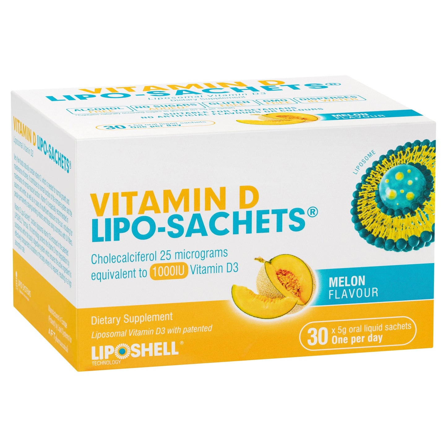 Lipo-Sachets Vitamin D Melon 5g 30 Sachets - Cutprice Online