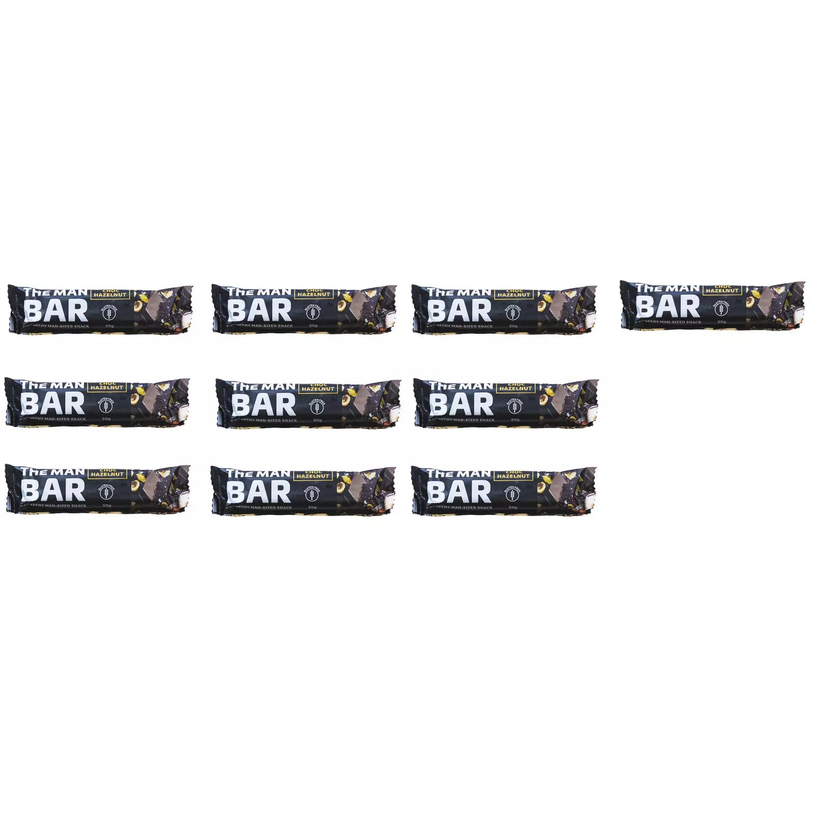 THE MAN BAR CHOC HAZELNUT 50G 10PK - Cutprice Online
