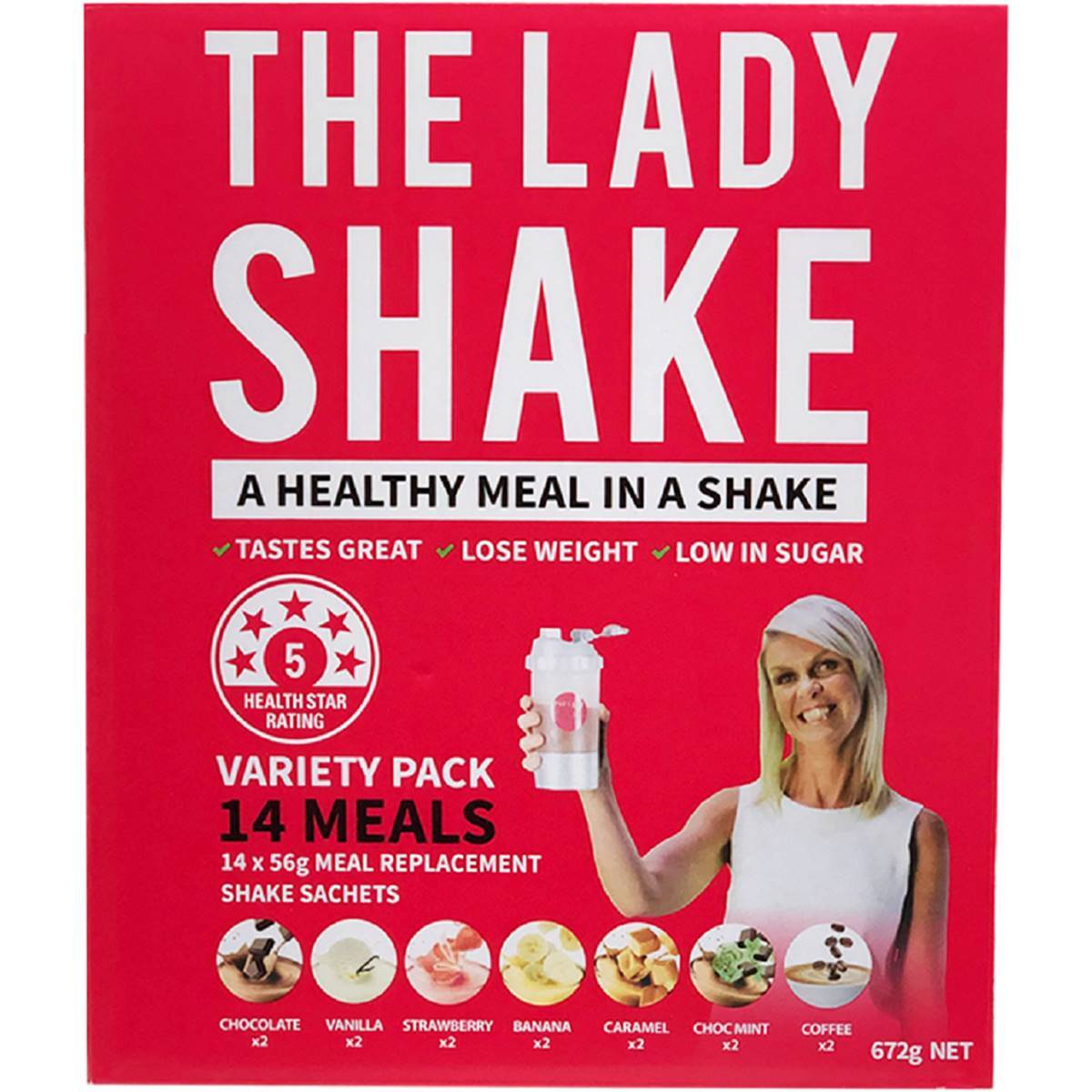 THE LADY SHAKE VARIETY PACK 14 SACHETS - Cutprice Online