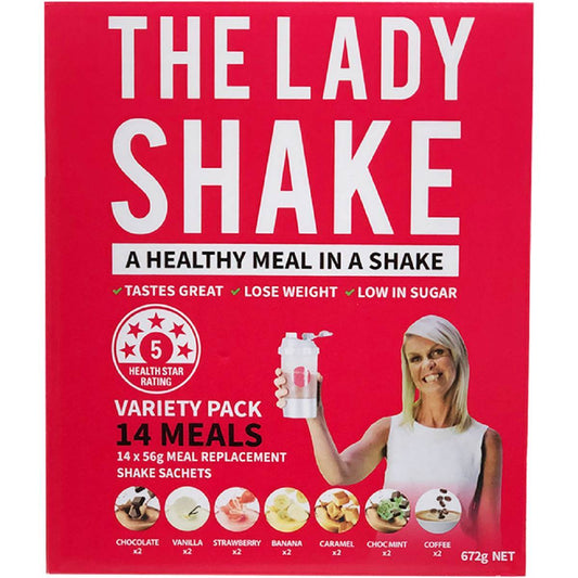 THE LADY SHAKE VARIETY PACK 14 SACHETS - Cutprice Online
