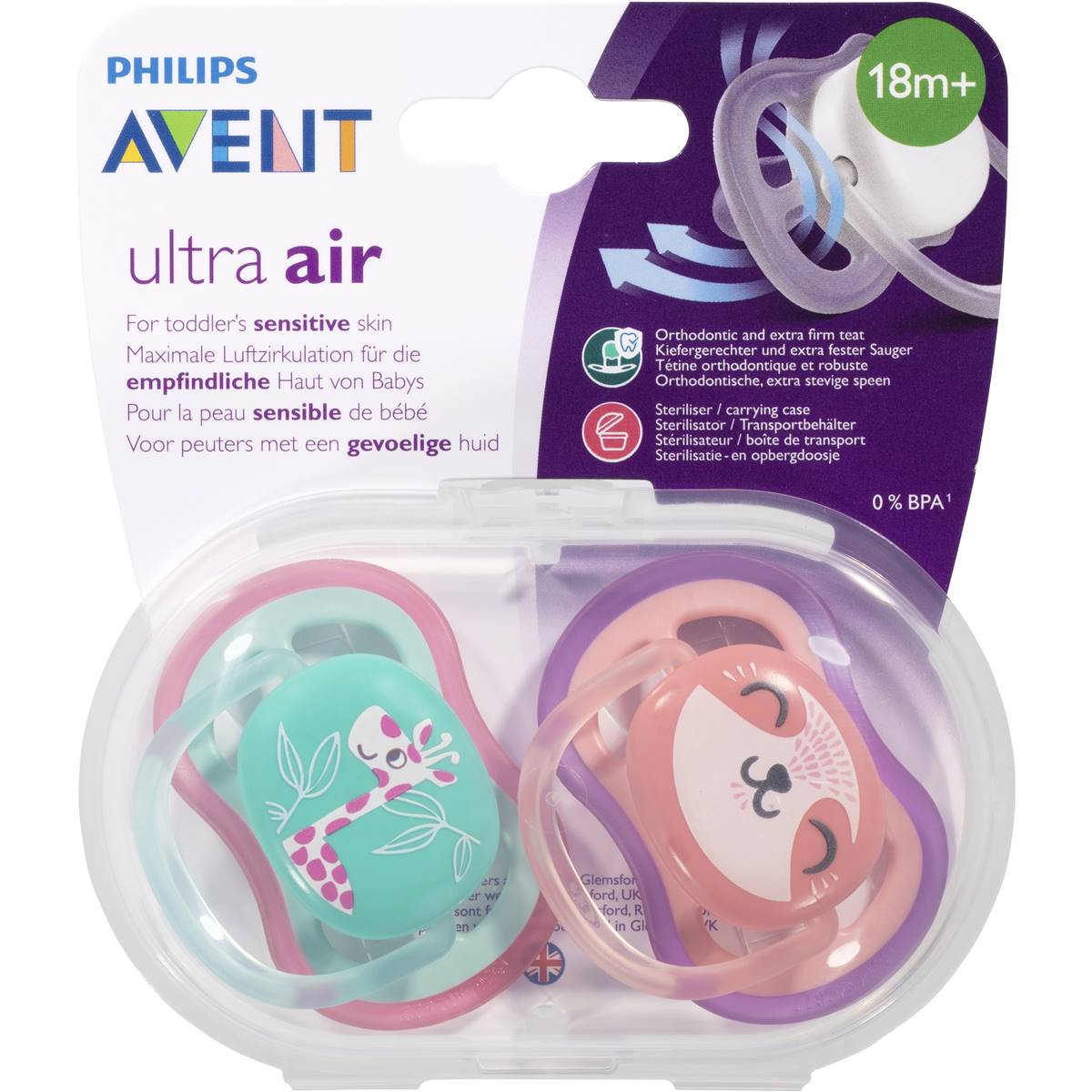 Avent Ultra Air BPA Free Soother 18m+ 2 Pack - Cutprice Online