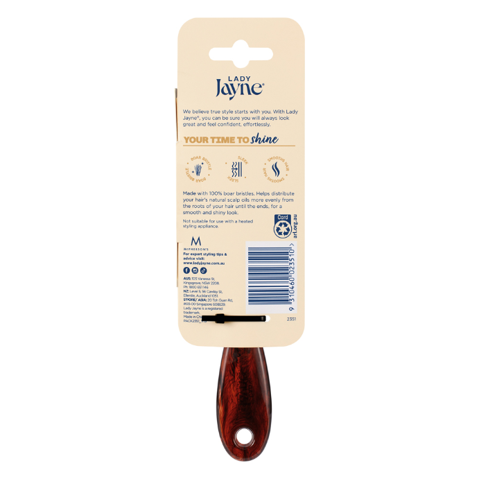 Lady Jayne Boar Bristle Pad Brush  Purse-Sized
