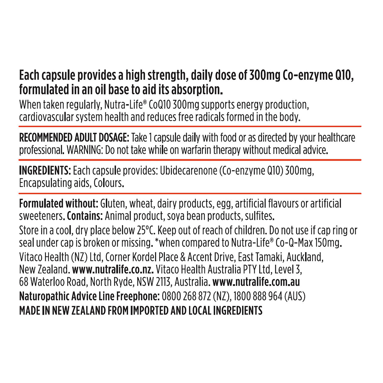 Nutra-Life CoQ10 300mg  30 Capsules - Cutprice Online